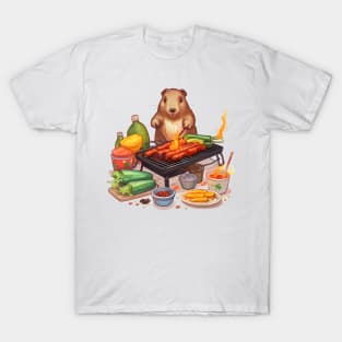 Capybara grilling bbq T-Shirt